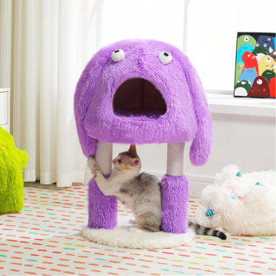 Arbre à chat monstre bleu et mauve