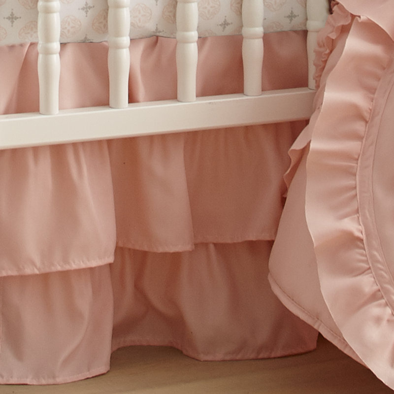Ensemble de literie pour lit de bébé 4 pièces Skylar, Rose
