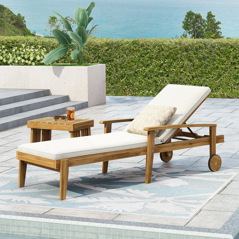 Chaise longue Jason, Teck, Teck