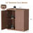 61.8'' W Sideboard Buffet Cabinet With Fluted Doors And Adjustable Shelves (Set of 2)-1663909566