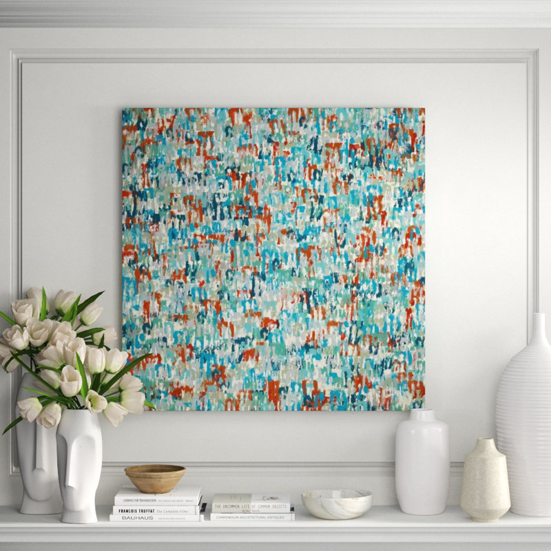 Intense Puzzle Print by Samuel Kane, 54" H x 54" W x 1.5" D, Knife Gel