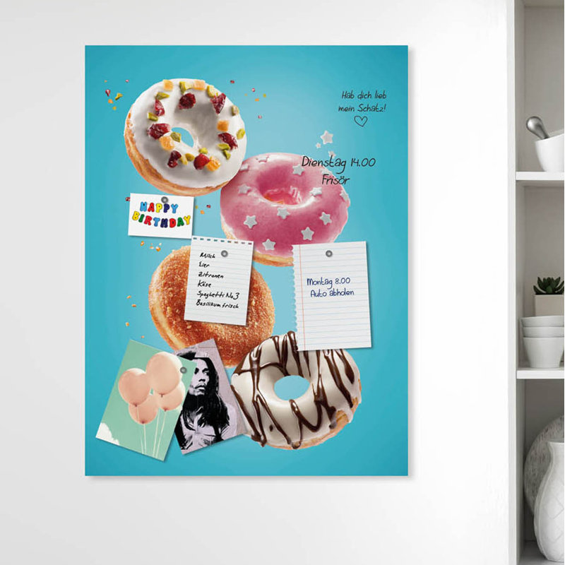 Magnetic Glass Photo Memo Board