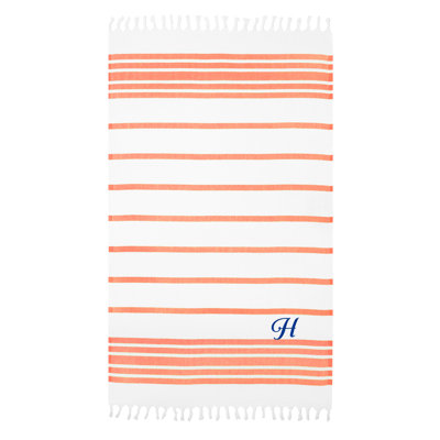 Serviette de plage 100% coton à chevrons