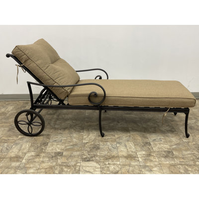 Santa Anita Outdoor Metal Chaise Lounge , Cushion Included