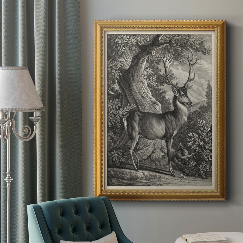 Woodland Deer I Woodland Deer I, toile encadrée de qualité supérieure, prête à être accrochée, L 18 po x H 27 po