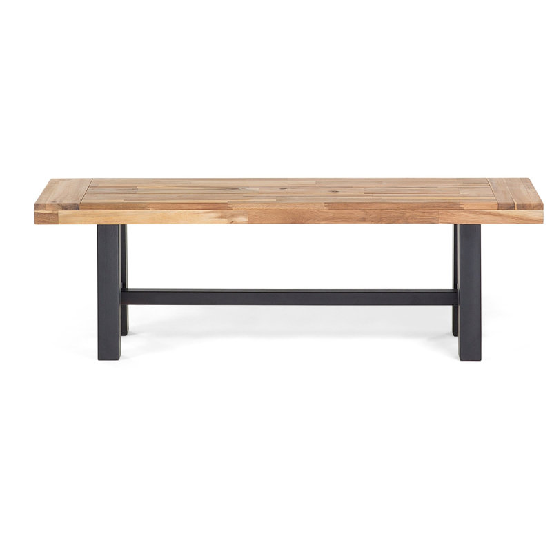 Tinna Solid Wood Acacia Outdoor Bench, Black