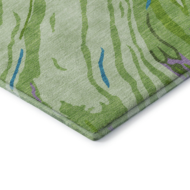 Premium Machine Washable Cortes AMF1037 Swirls Rug, Rectangle 10' x 14'