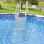 Escabeau de piscine hors-terre avec accès principal et coussin + 2 poids + DEL Lite