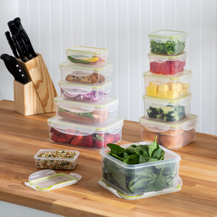 Airtight Food Storage Containers Set 12 pack BPA-Free Crystal Clear  Organization