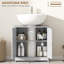 Armoire de salle de bain sous le lavabo avec 2 portes (sans lavabo)-2034533980