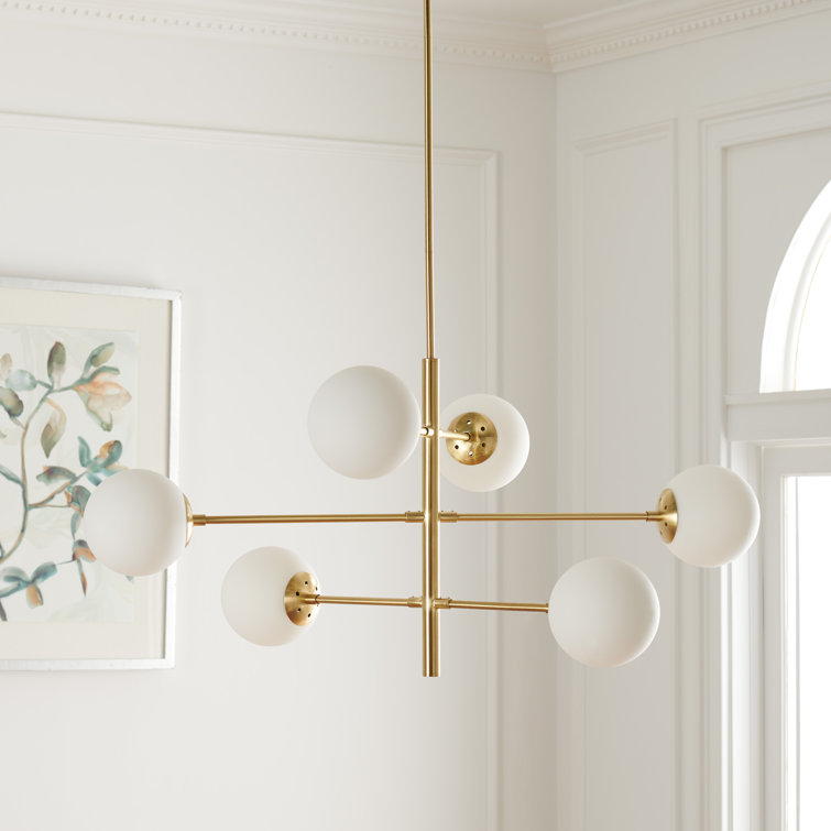 Alison 6 - Light Dimmable Modern Linear Chandelier