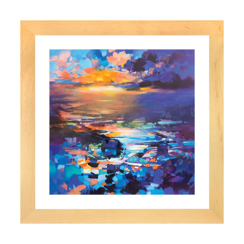 «Hope Resonates» par Scott Naismith - impression d'art graphique, H 24 po x l 24 po x p 1 po, Papier encadré de bois naturel