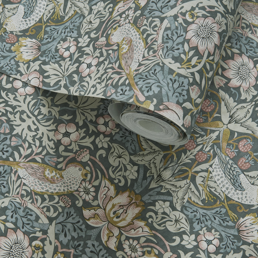 Strawberry Thief William Morris 10.05m x 52cm Matte Wallpaper Roll