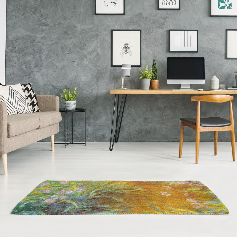 Chenille Floral Indoor Rug, Rectangle 3' x 5'