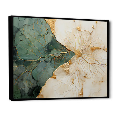 Green Gold Minimalism Poteries I - Abstract Spirals Wall Art