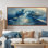 Bleu royal, château royal d'hiver en Irlande - châteaux, art mural