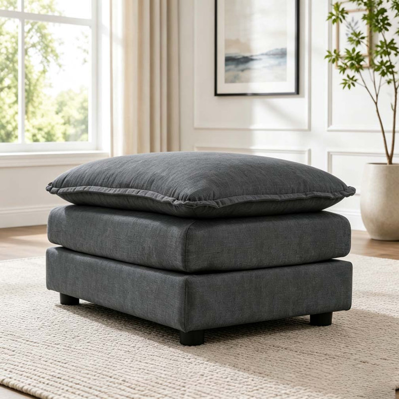 Repose-pieds en chenille, Grey