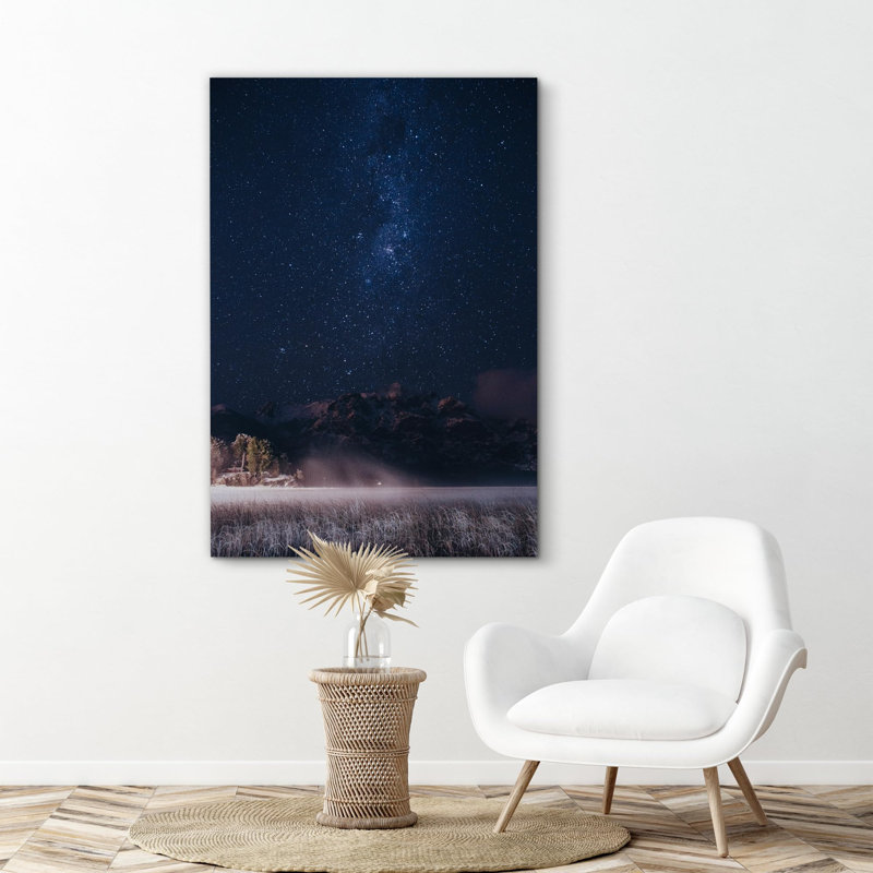 " Navy Blue Starlight Space Galaxy Nebula ", 18'' H x 12'' W