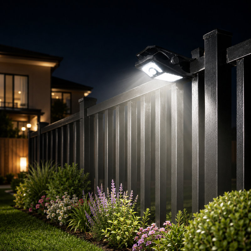 High Brightness 45 LED Solar Powered Clip On Outdoor Waterproof Motion Sensor Security Light for Patio Yard Garden, White