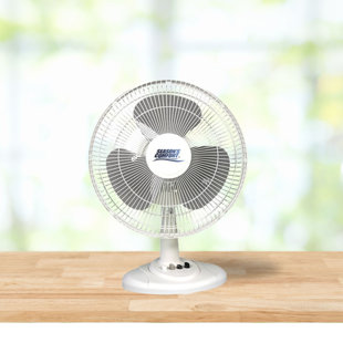 Seasons Comfort 12 Inch Tabletop Oscillating Fan, 3 Speeds, Adjustable Tilt - FTT12