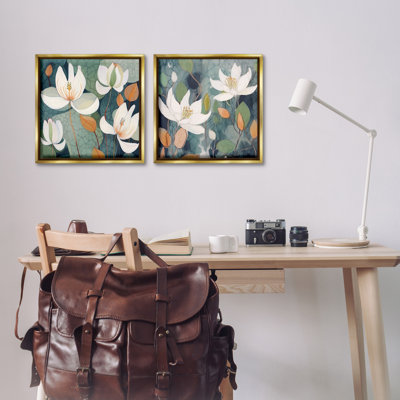 "Motif de fleurs d'iris" par Lazar Studio 2 - Pièces sur toile