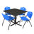 Regency Cain Square Breakroom Table & 4 M Stack Chairs-73412173-73412174-97266555