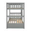 Lit superposé simple au-dessus de simple avec échelles et deux tiroirs de rangement (gris)-775487016