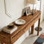 63" Solid Wood Console Table,Entryway Table with 3 Drawers