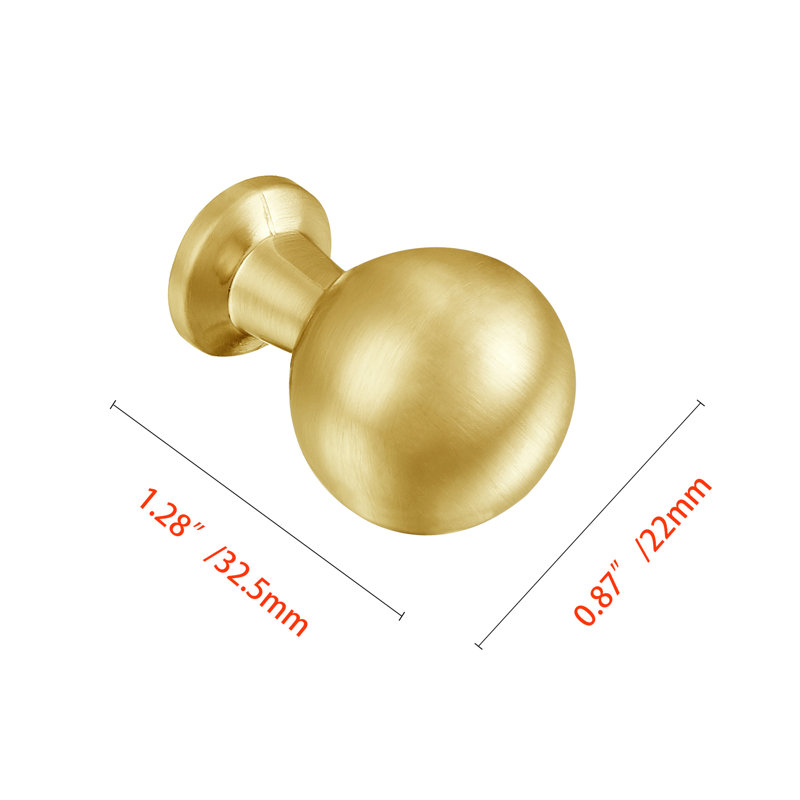 Utopia Alley Lyon Cabinet Ring Pull Knob - Decorative Cabinet Drop Pull Knobs For Cabinets And Drawers - Vintage Cabinet Hardware With Hand Finished Brushed Brass - Metal Drawer Pull Knobs 0.87" (Set Of 25)