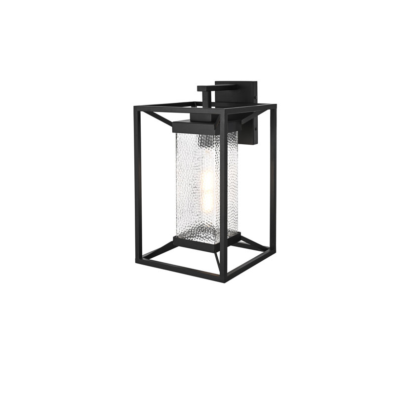 Willington Outdoor Wall sconce in Black, 17" H x 9.5" W x 10.5" D