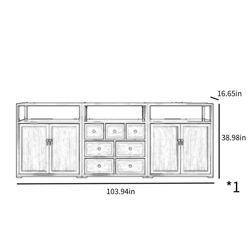 Buffet de luxe moderne à lumière simple