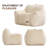Giant Plush Bean Bag Chair for Adults, Soft Comfy Floor Sofa with Back Support for Living Room Bedroom-1091346660