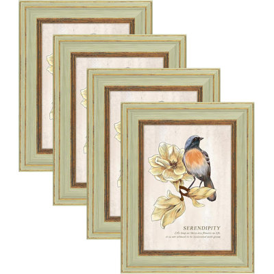 5x7 Green Picture Frames Set Of 4