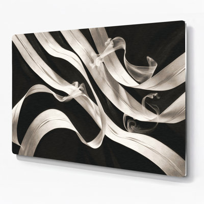 Art mural horizontal gris rayé gris anthracite