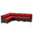 6-Piece All-Weather HDPE Wicker L-Shaped Patio Sectional Sofa Set With Cushions-2037737463