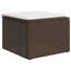 Ensemble de canapé de jardin Vidaxl brun, blanc crème