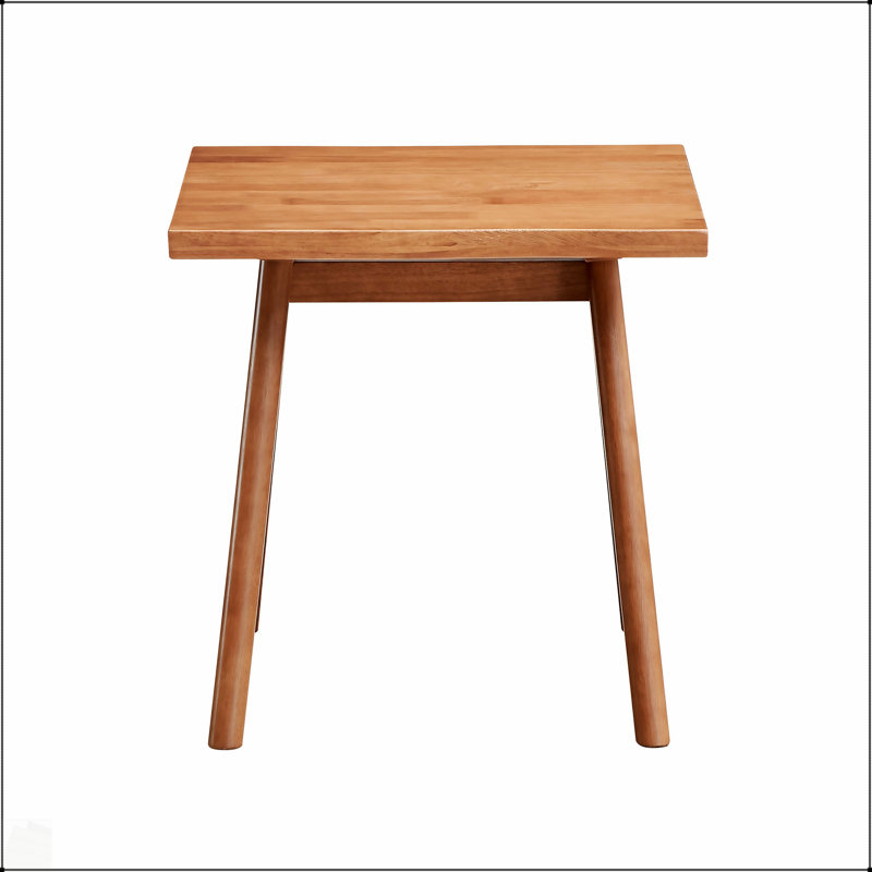 Table de bout décontractée à finition naturelle de style Mid-Century pour une utilisation polyvalente à la maison