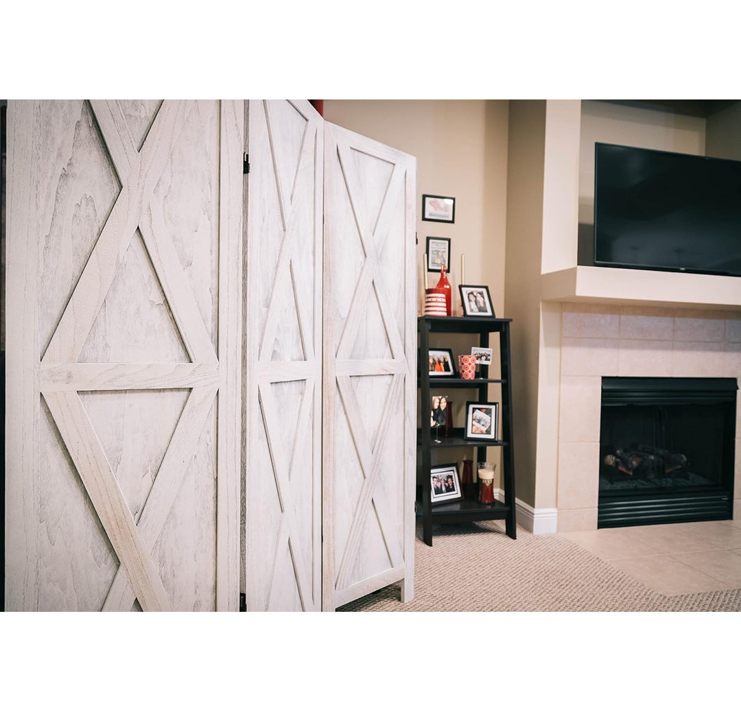 Jaddo 67'' H Solid Wood Folding Room Divider Gracie Oaks 