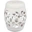 Kyran Quatrefoil 18" Ceramic Garden Accent Stool-1921903072