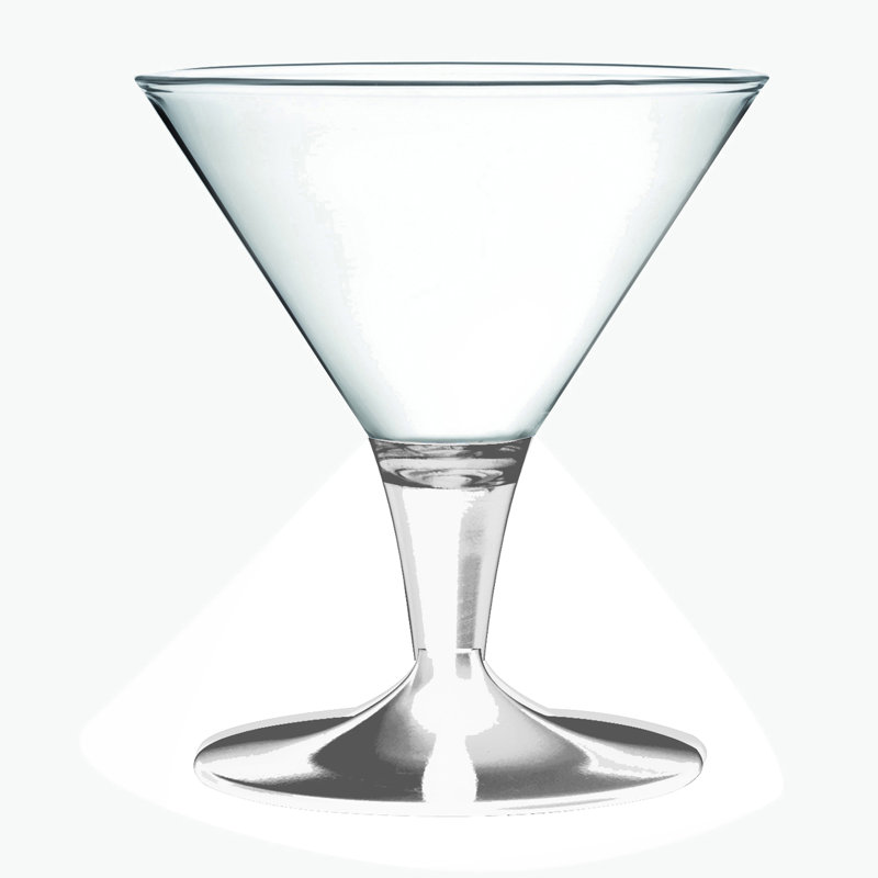Tasse à crème glacée en polycarbonate - 6 pièces, Clair
