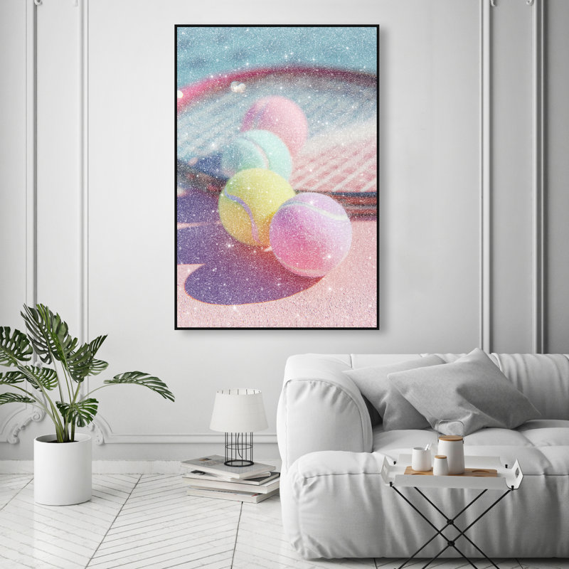 Candy Court Print by Oliver Gal, 16"H x 11"W, Black Floater Frame