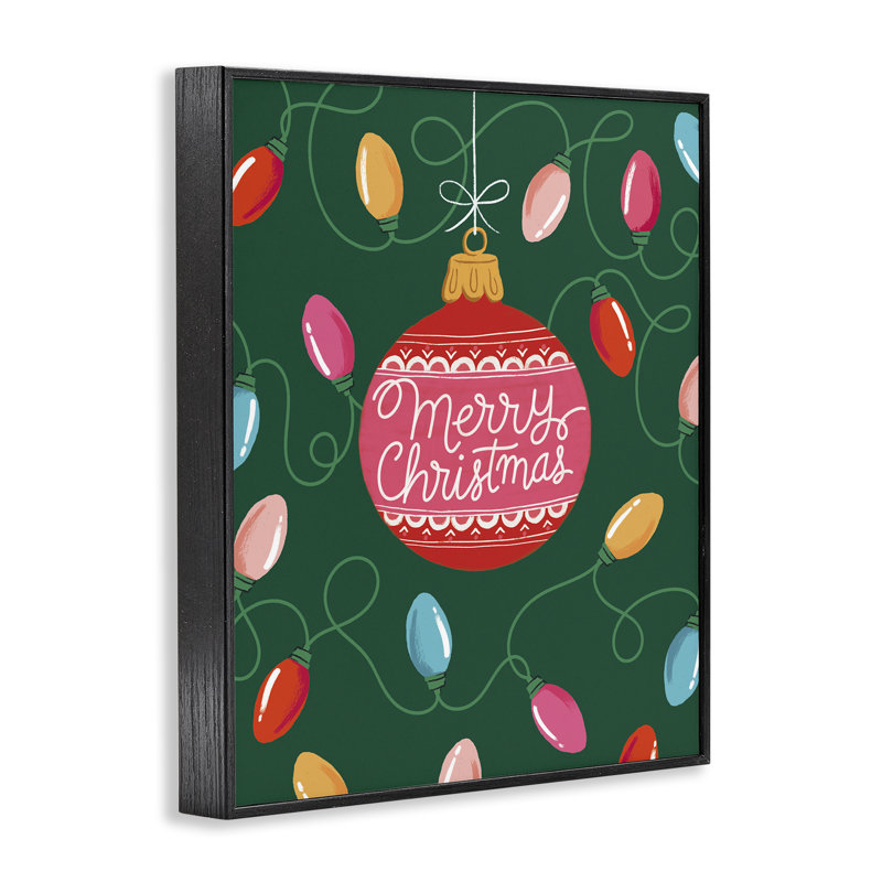 «Merry Christmas Bauble», art de la giclée encadrée, design par Nancy McKenzie, H 14 po x l 11 po