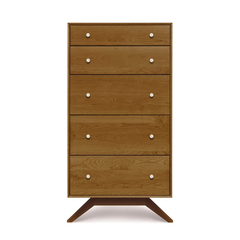 Astrid 5 Drawer Chest, Saddle Cherry