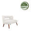 Ashyia 45.47'' Loveseat with Rubberwood Legs-441338006