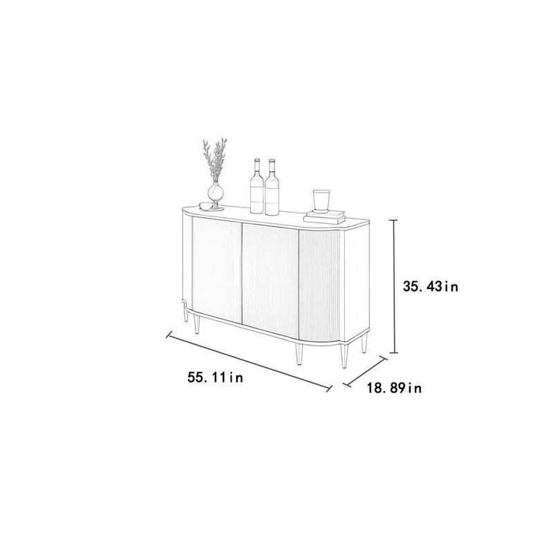 Light luxury style multi-functional side cabinet