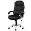Chaise de bureau rembourrée en cuir de polyuréthane, chaise pivotante réglable à 360 degrés moderne, haut dossier