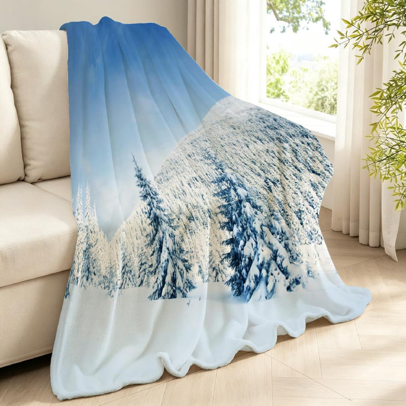 Jeté en flanelle vert ultra doux, Throw 40" x 50"