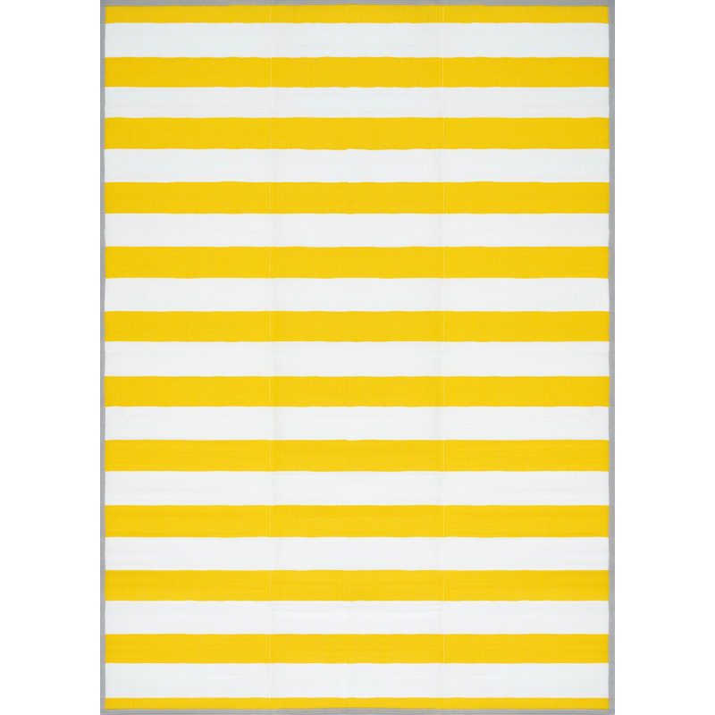 Mirsie Striped Indoor / Outdoor Rug, Rectangle 5' x 7'