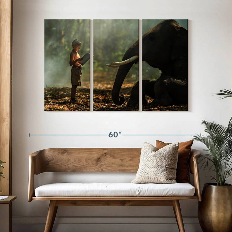 Elephant Bedtime Story, 32" H x 50" W