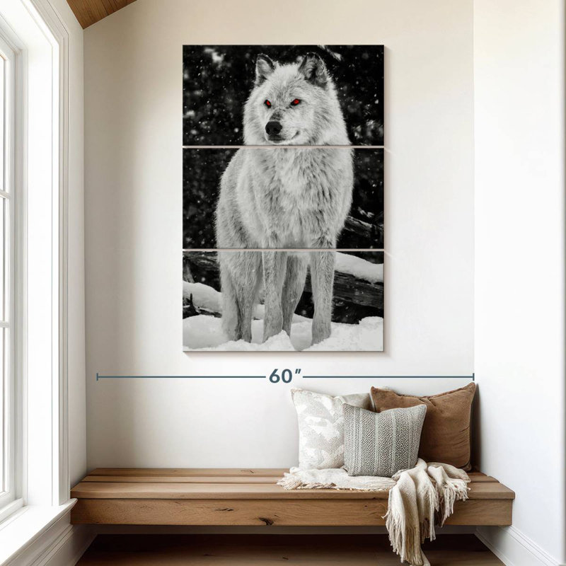 Brampt Wolf Amber Eyes, 50" H x 32" W